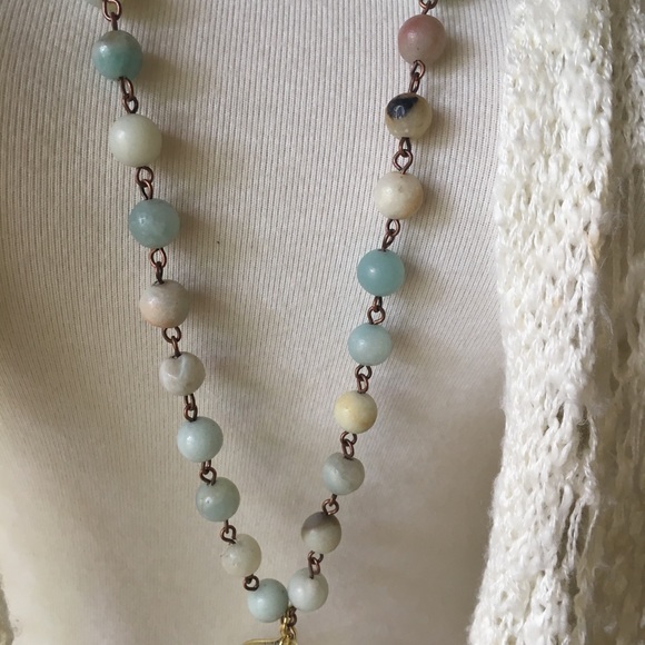 5⭐️Fave!! Amazonite pendant Lotus Necklace - Picture 5 of 9